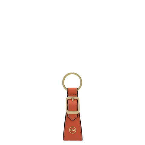 Franzy Leather Key Chain - Salmon