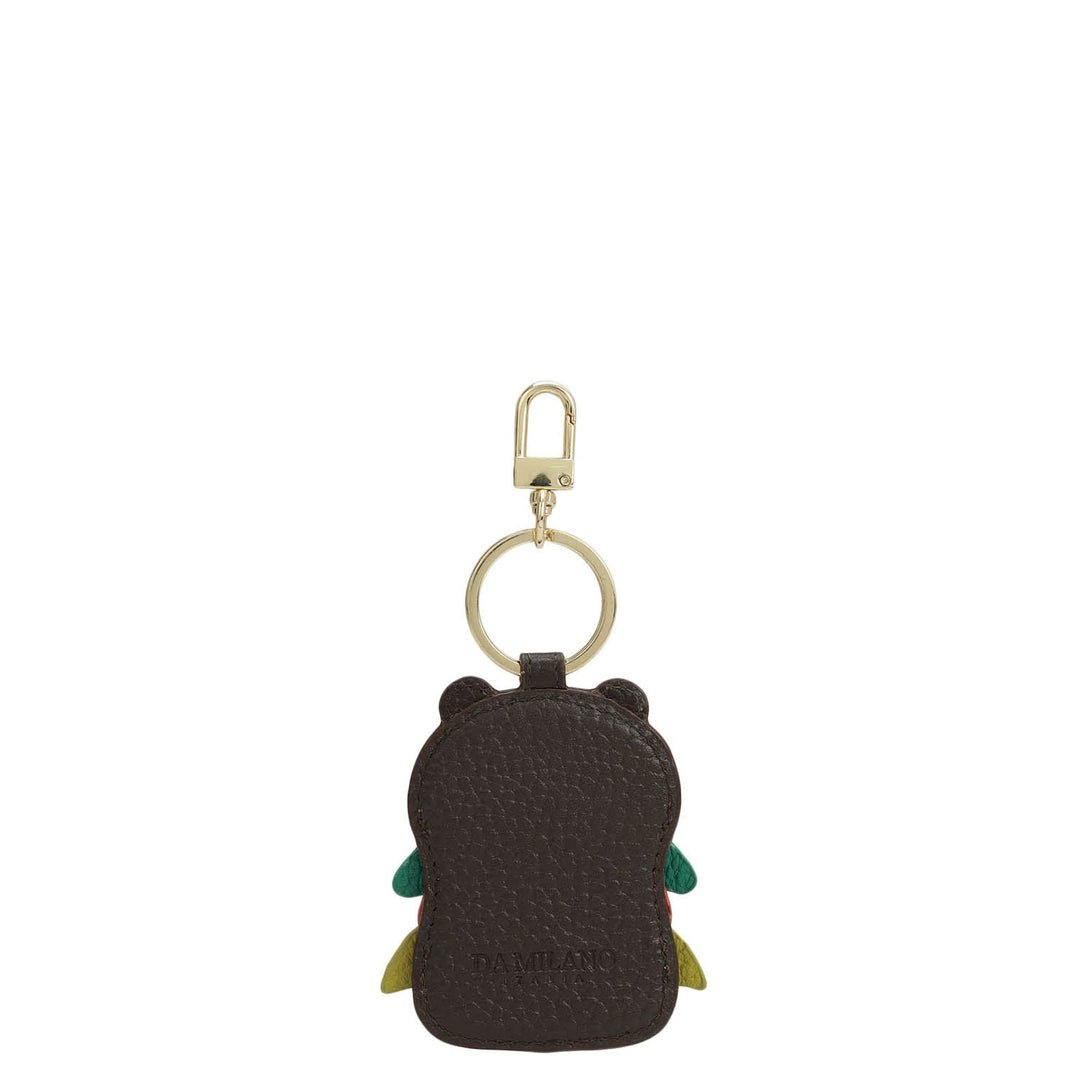 Wax Leather Key Chain - Chocolate