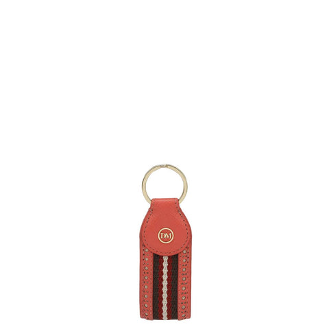 Franzy Leather Key Chain - Corallo