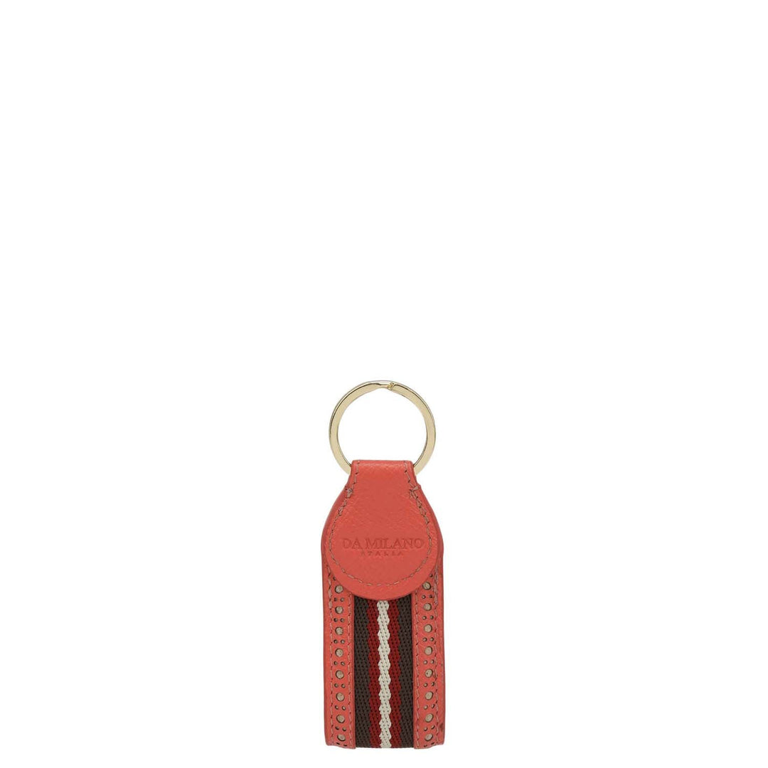 Franzy Leather Key Chain - Corallo