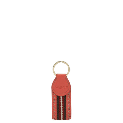 Franzy Leather Key Chain - Corallo