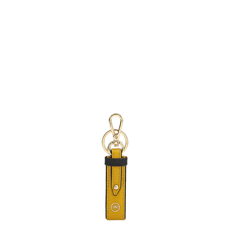 Franzy Leather Key Chain - Mustard
