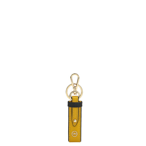Franzy Leather Key Chain - Mustard