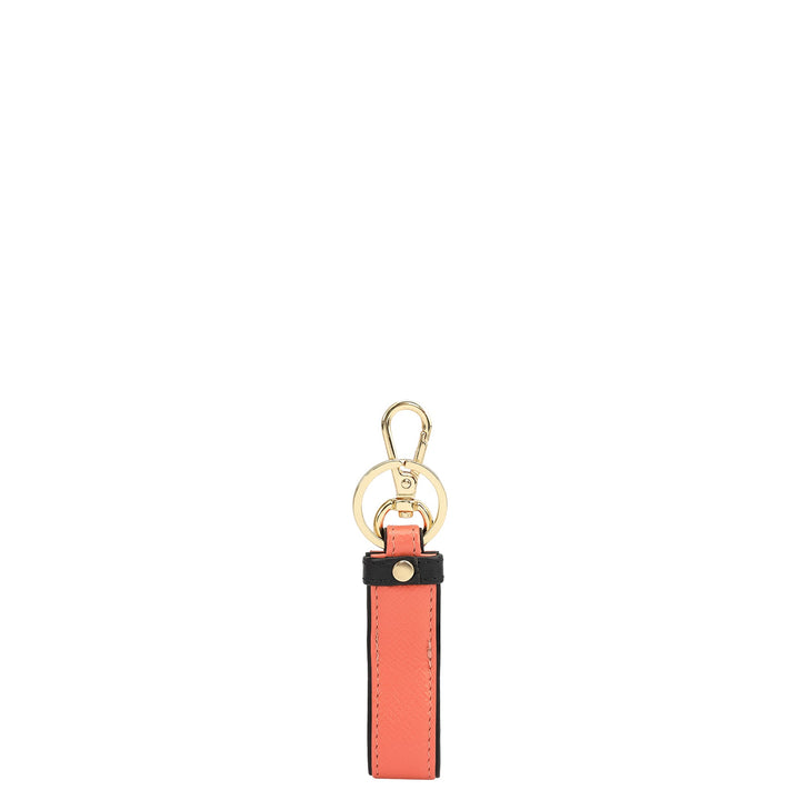 Franzy Leather Key Chain - Salmon