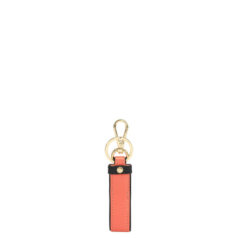 Franzy Leather Key Chain - Salmon