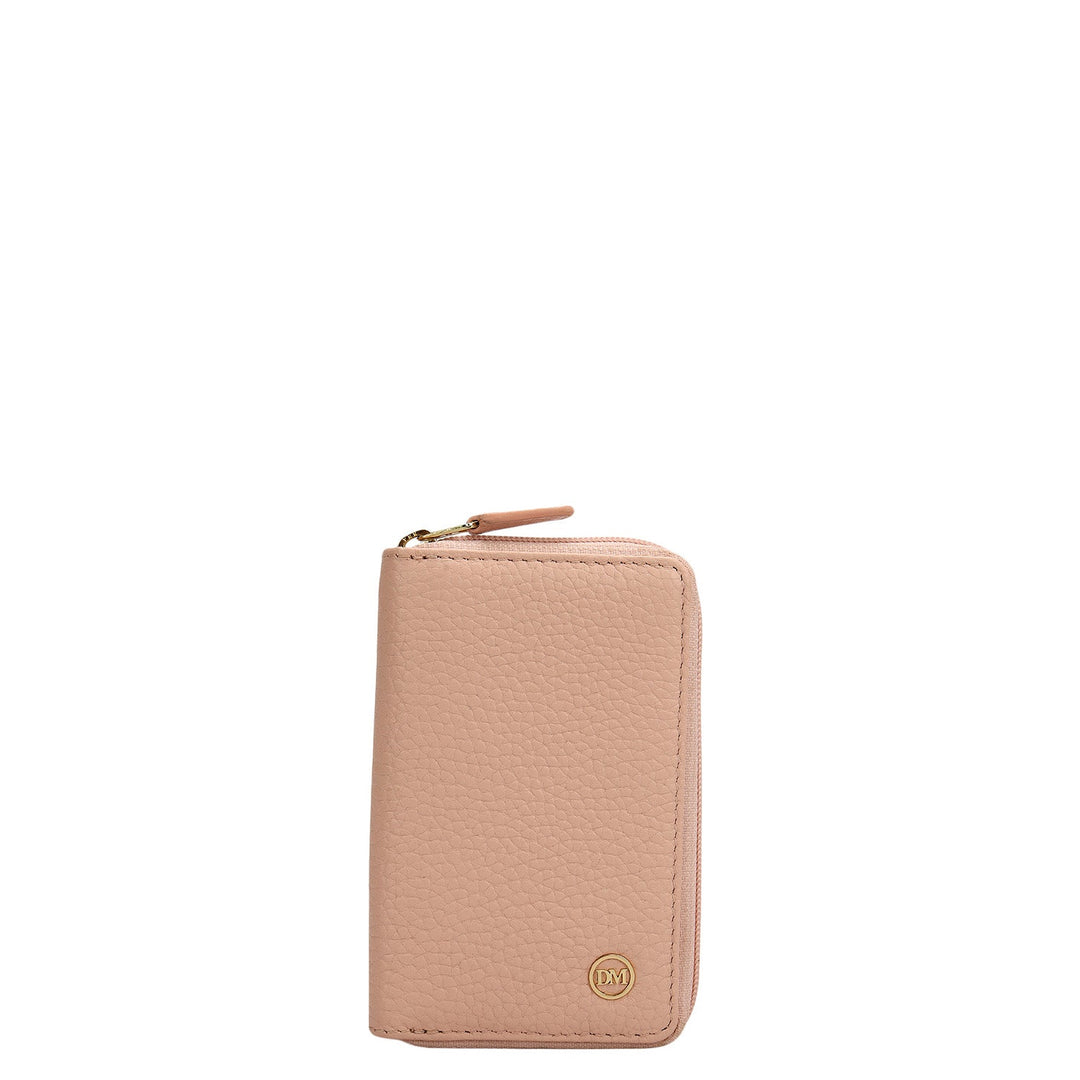 Wax Leather Key Chain - Baby Pink