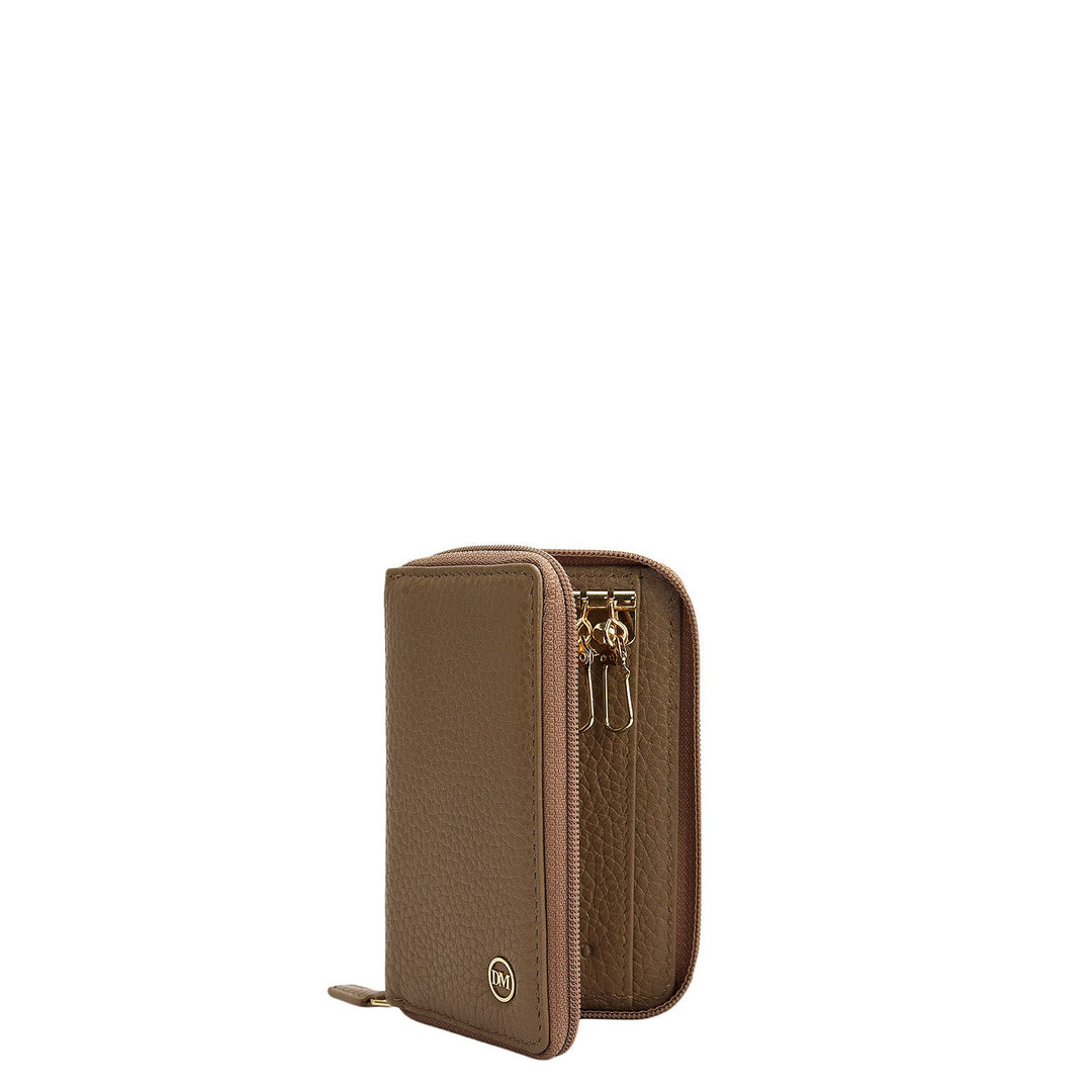 Wax Leather Key Chain - Greyish Taupe