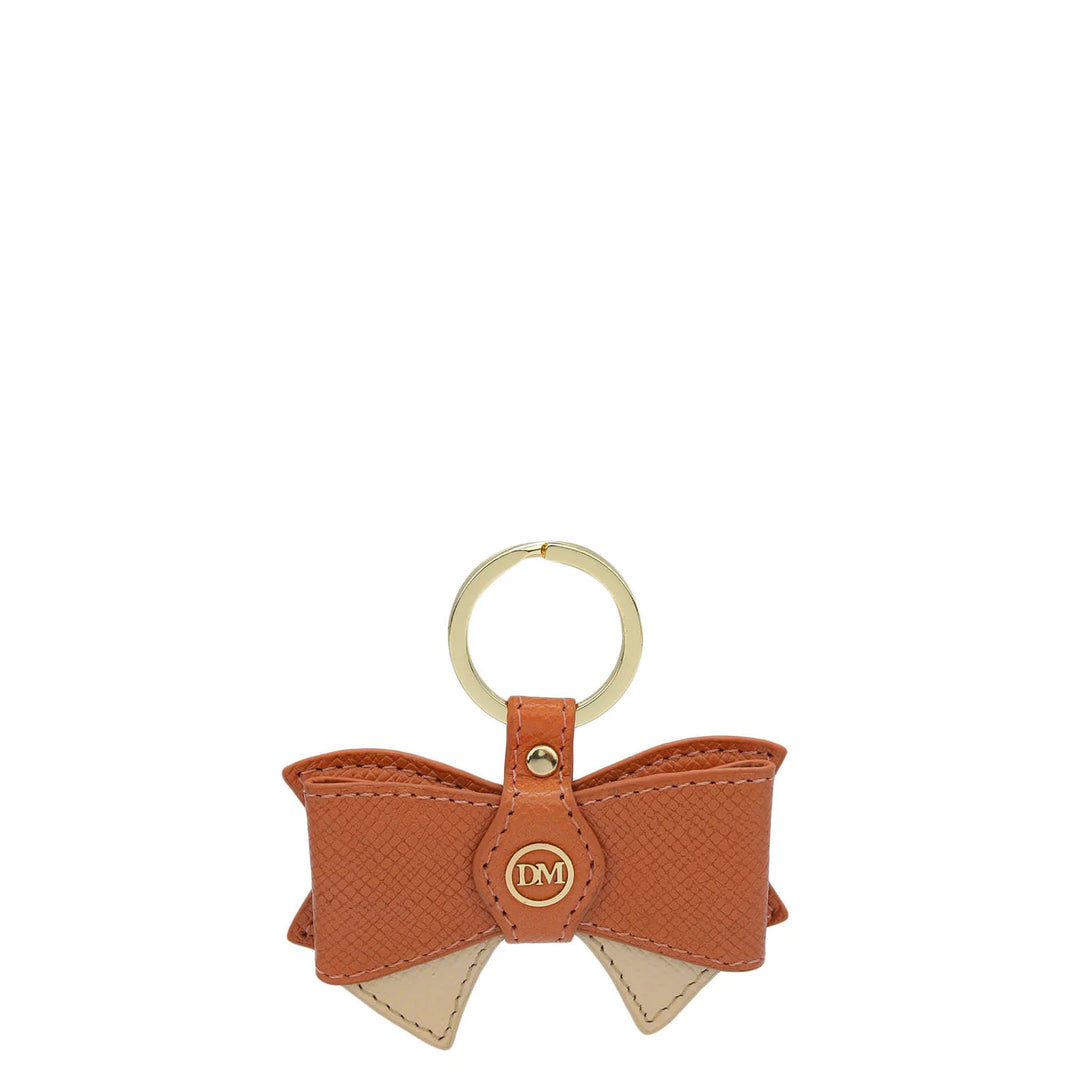 Franzy Leather Key Chain - Peach