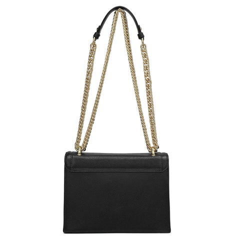 Da Milano Women's Leather Shoulder Bag - Small Franzy - Black