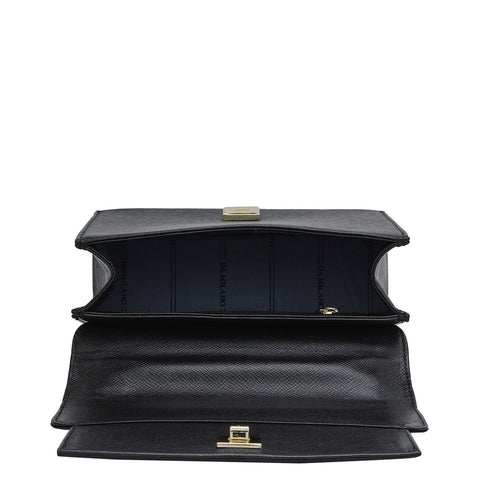 Da Milano Women's Leather Shoulder Bag - Small Franzy - Black