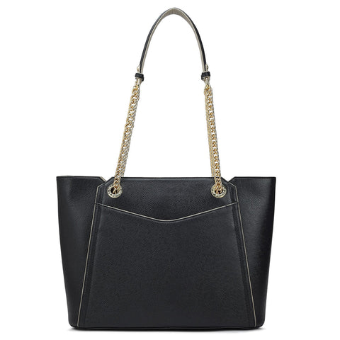 Medium Franzy Leather Shoulder Bag - Black