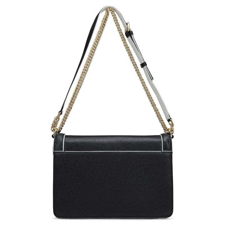 Small Franzy Leather Shoulder Bag - Black