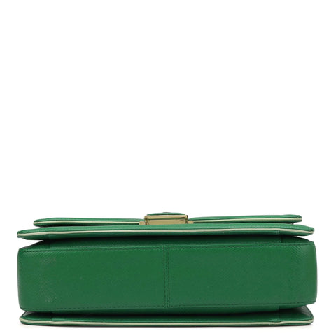 Small Franzy Leather Shoulder Bag - Emerald Green