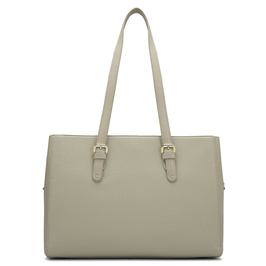 Medium Franzy Leather Shoulder Bag - Chalk