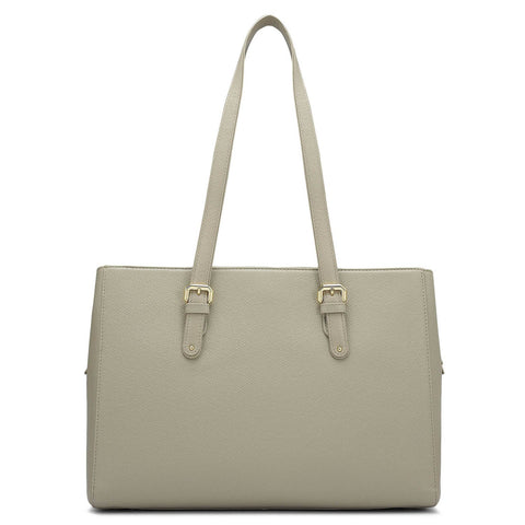Medium Franzy Leather Shoulder Bag - Chalk