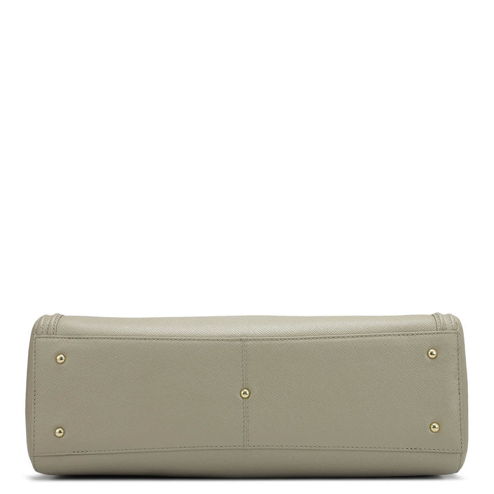 Medium Franzy Leather Shoulder Bag - Chalk