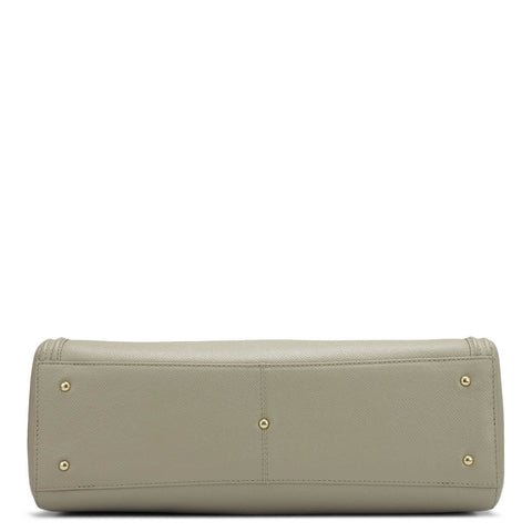 Medium Franzy Leather Shoulder Bag - Chalk