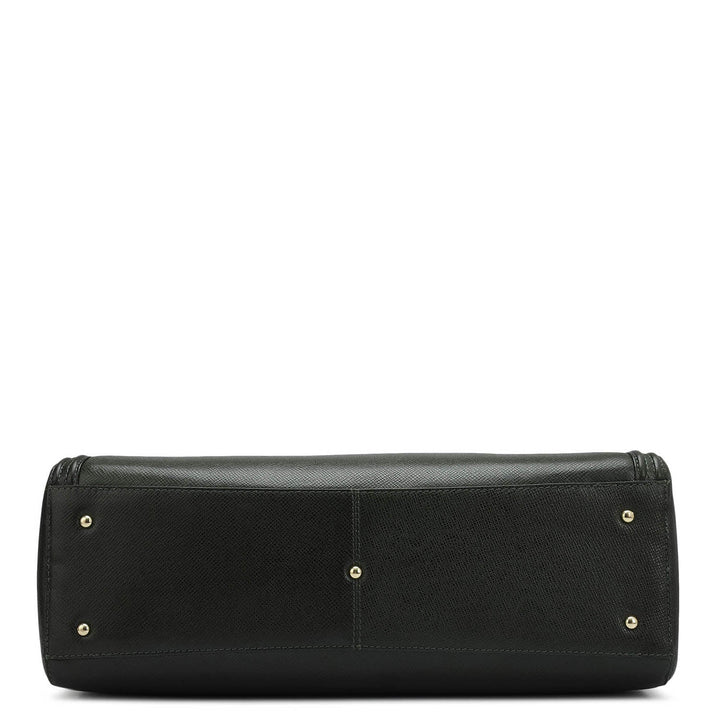 Medium Franzy Leather Shoulder Bag - Petrol Green