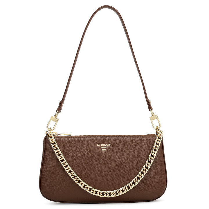 Small Franzy Leather Baguette  - Date