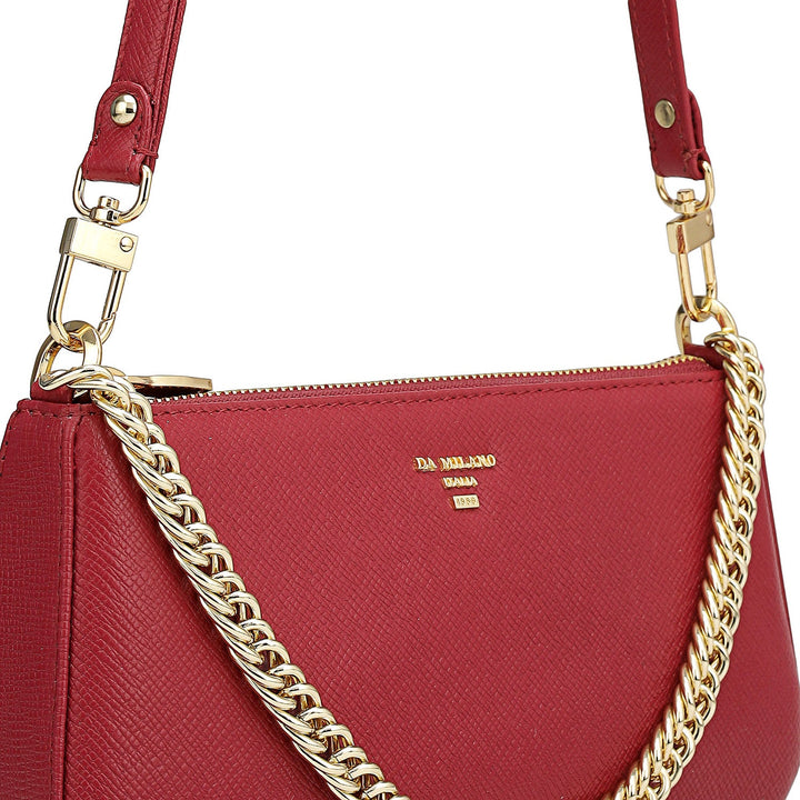 Small Franzy Leather Baguette  - Plumberry