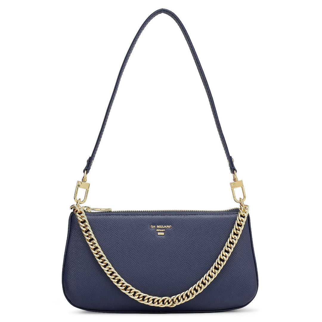 Small Franzy Leather Baguette  - Stardust