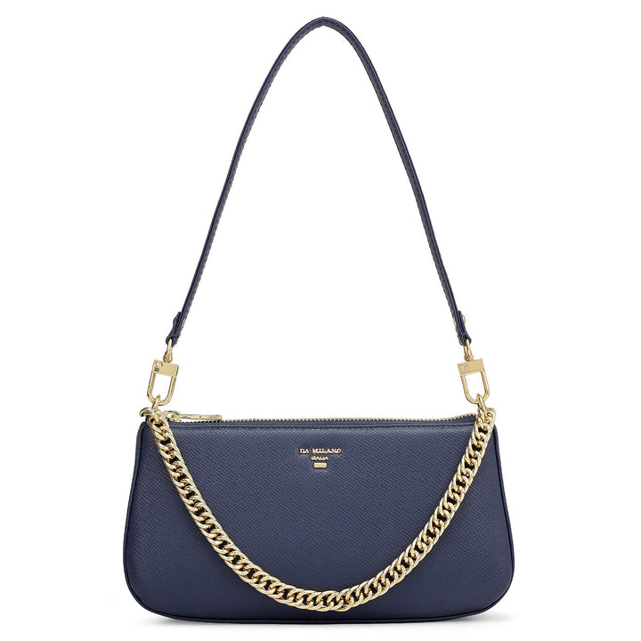 Small Franzy Leather Baguette  - Stardust