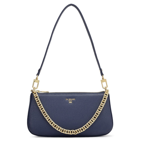 Small Franzy Leather Baguette  - Stardust
