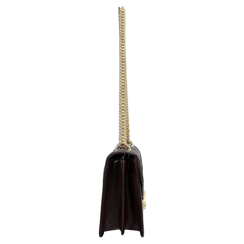 Da Milano Women's Leather Shoulder Bag - Small Franzy - Chocolate