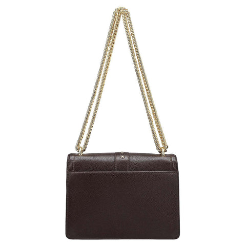 Da Milano Women's Leather Shoulder Bag - Small Franzy - Chocolate