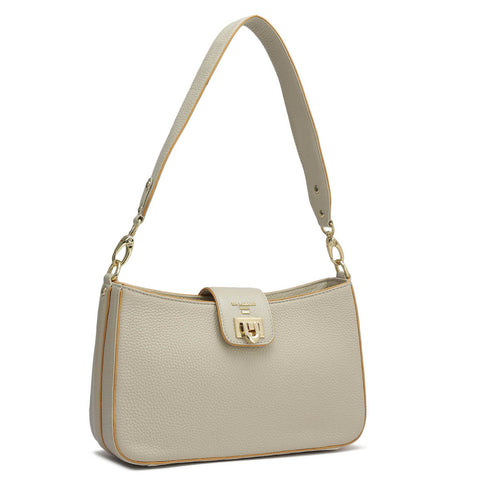 Da Milano Women's Leather Baguette Bag - Small Wax - Ivory