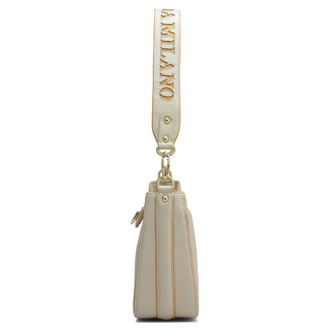 Da Milano Women's Leather Baguette Bag - Small Wax - Ivory