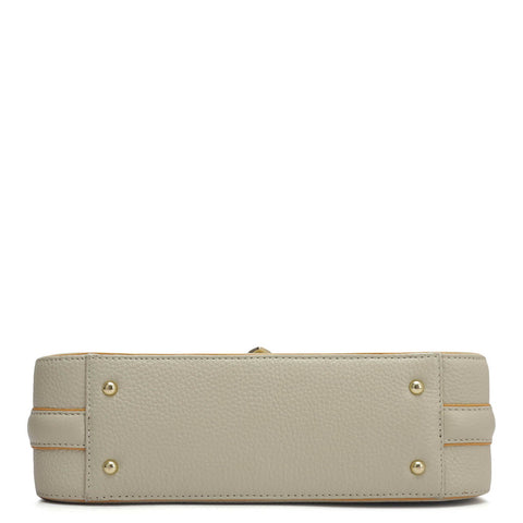 Da Milano Women's Leather Baguette Bag - Small Wax - Ivory