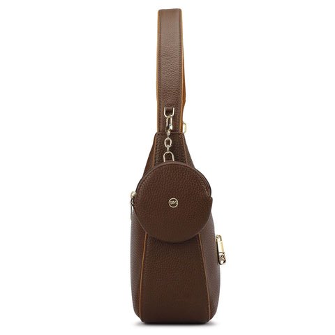 Medium Wax Leather Hobo - Mocha