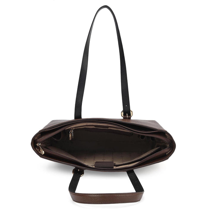 Large Franzy Leather Tote - Walnut