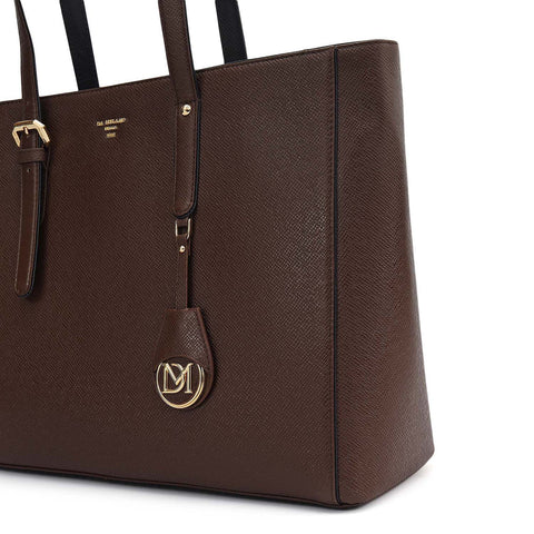 Large Franzy Leather Tote - Walnut