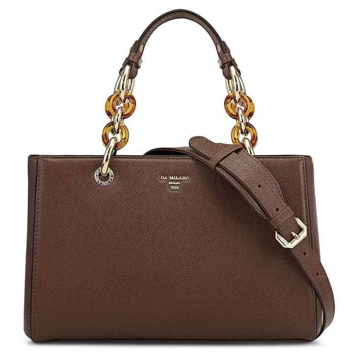 Small Franzy Leather Satchel - Date