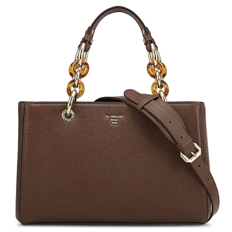 Small Franzy Leather Satchel - Date