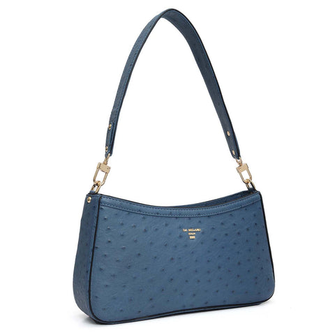 Small Ostrich Leather Baguette - Twilight