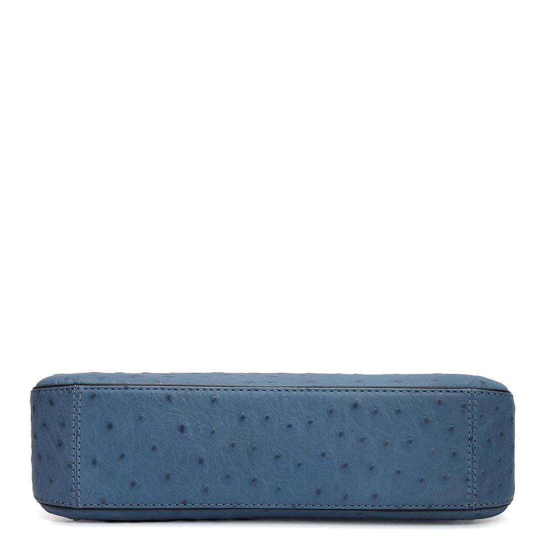 Small Ostrich Leather Baguette - Twilight