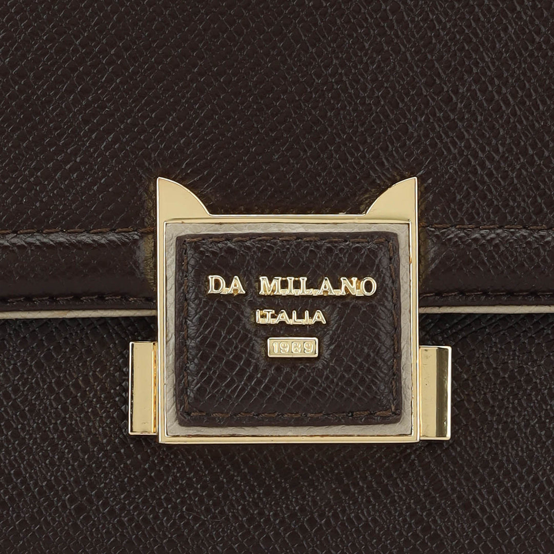 Medium Franzy Leather Satchel - Chocolate