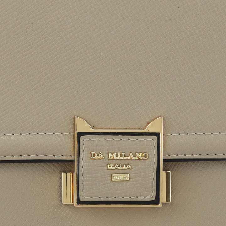 Small Franzy Leather Satchel - Chalk