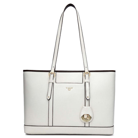 Medium Franzy Leather Tote - Marshmallow