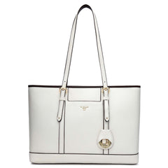 Medium Franzy Leather Tote - Marshmallow