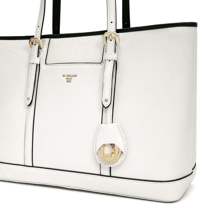 Medium Franzy Leather Tote - Marshmallow