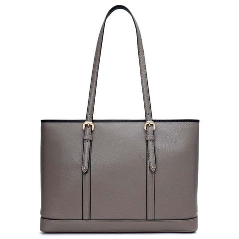 Medium Franzy Leather Tote - Smoke Grey