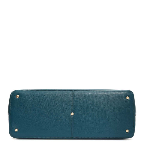 Medium Franzy Leather Tote - Teal