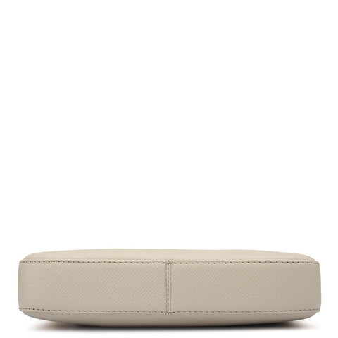 Small Franzy Leather Baguette - Marshmallow