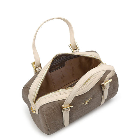 Pebble Leather Bowler Bag (S) - Smoke Grey