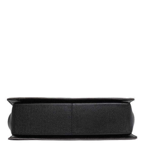 Medium Franzy Leather Satchel - Black