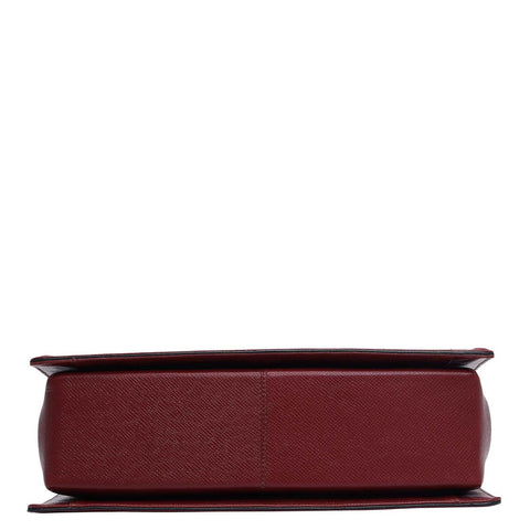 Medium Franzy Leather Satchel - Cherry